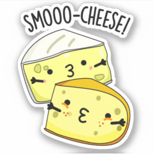 Smoo-Käse Funny Cheese Pun Aufkleber