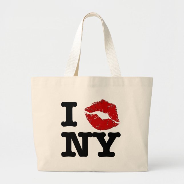 "Smooch I" New- Yorktaschen Jumbo Stoffbeutel (Vorne)