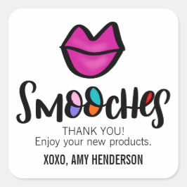 Smooches Quadratischer Aufkleber