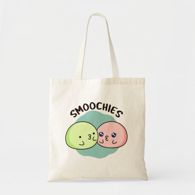 Smoochies Funny Kissing Mochi Pun Tragetasche (Vorne)