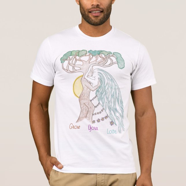 Smooching Baum-Paare T-Shirt (Vorderseite)