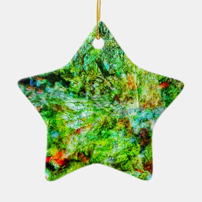 Smooth abstract ornament star,Yellow calming  (Vorne)