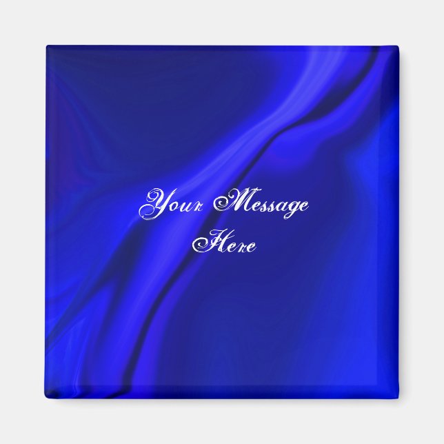 Smooth Blue Design Magnet (Vorne)