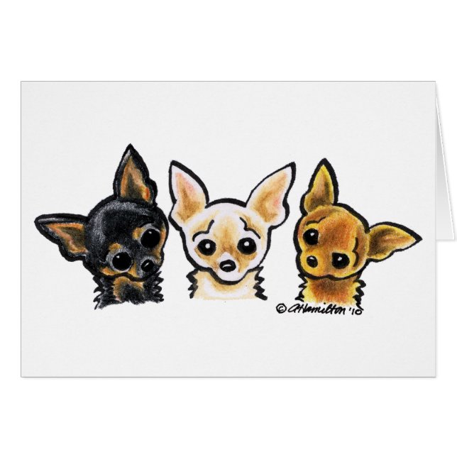 Smooth Chihuahua Trio (Vorderseite (Horizontal))