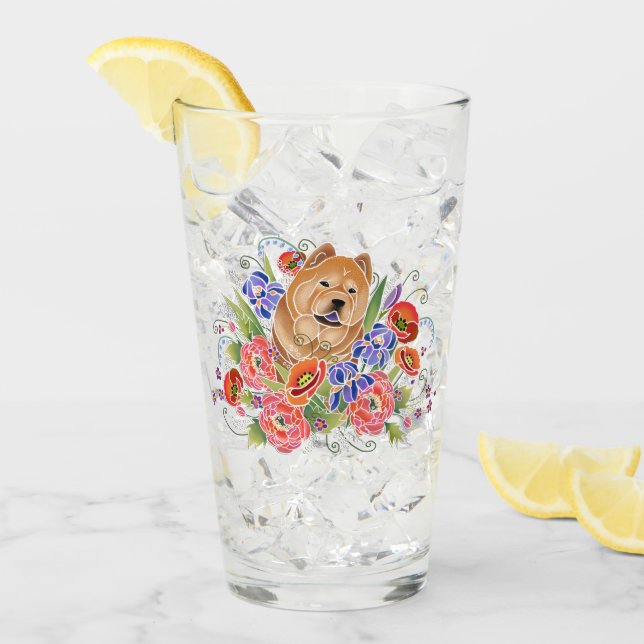 SMOOTH Chow 16 oz Glasdesign vorne & hinten Glas (Vorderseite Ice)