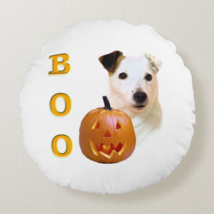 Smooth Coat Parson Russell Terrier Halloween BOO Rundes Kissen