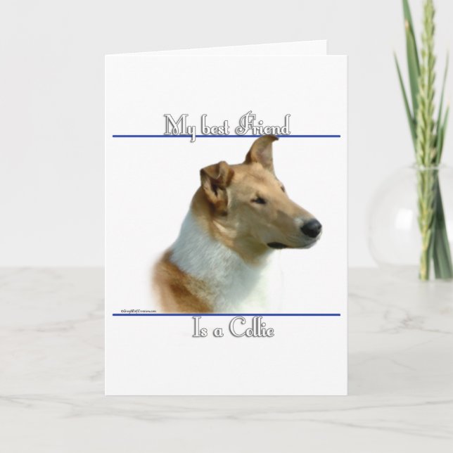 Smooth Collie Best Friend 2 Feiertagskarte (Vorderseite)