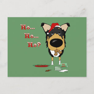 Smooth Collie Christmas Feiertagspostkarte