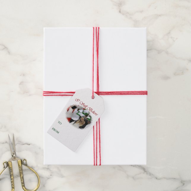 Smooth Collie Christmas Geschenkanhänger (Mit Garn)