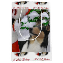 Smooth Collie Christmas Mittlere Geschenktüte