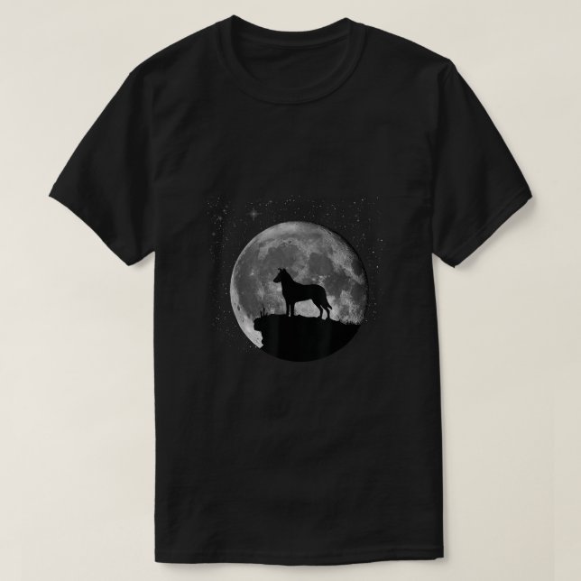 Smooth Collie Dog Moon T-Shirt (Design vorne)
