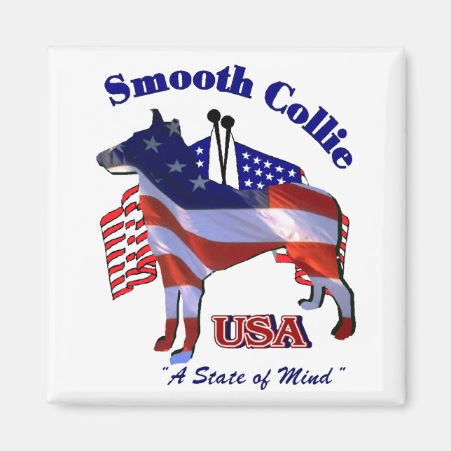 Smooth Collie Geschenke Magnet (Vorne)