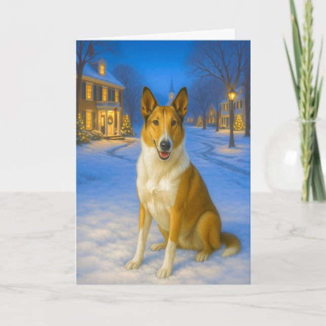 Smooth Collie Holiday Card Feiertagskarte (Vorderseite)
