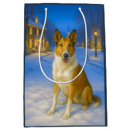 Smooth Collie Holiday  Mittlere Geschenktüte