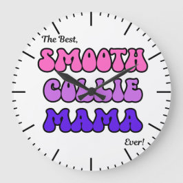 Smooth Collie Mama Clock Große Wanduhr