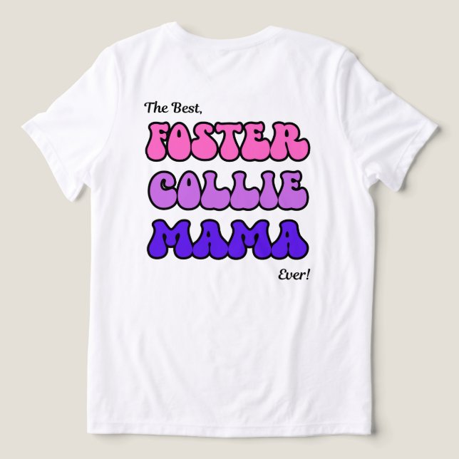 Smooth collie mama t-shirt Tri-Blend shirt (Design Rückseite)