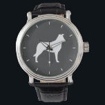 Smooth Collie Silhouette Armbanduhr<br><div class="desc"></div>