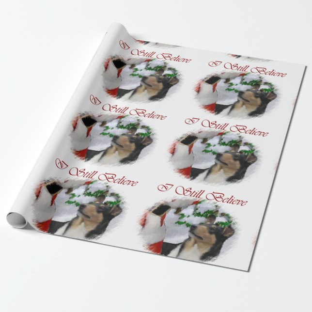 Smooth Collie trifft Weihnachten Geschenkpapier (Ungerollt)