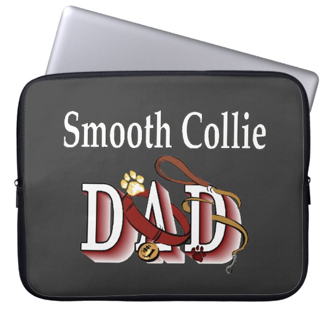Smooth Collie Vater Geschenke Laptopschutzhülle (Vorderseite)