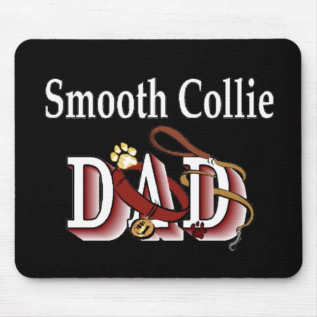Smooth Collie Vater Geschenke Mousepad (Vorne)