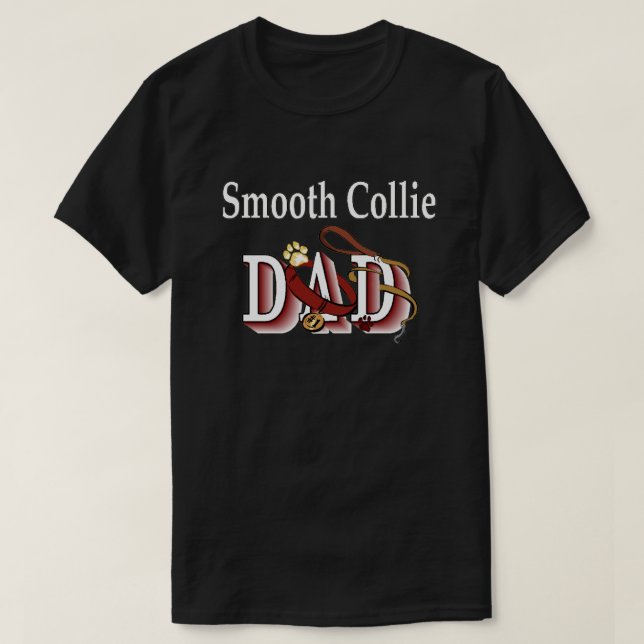Smooth Collie Vater Geschenke T-Shirt (Design vorne)