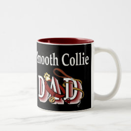 Smooth Collie Vater Geschenke Zweifarbige Tasse