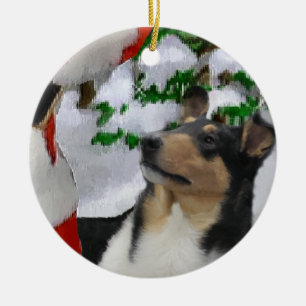 Smooth Collie Weihnachtsgeschenke Ornament