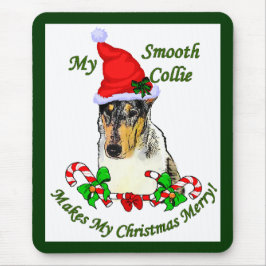 Smooth Collie Weihnachtspenden Mousepad