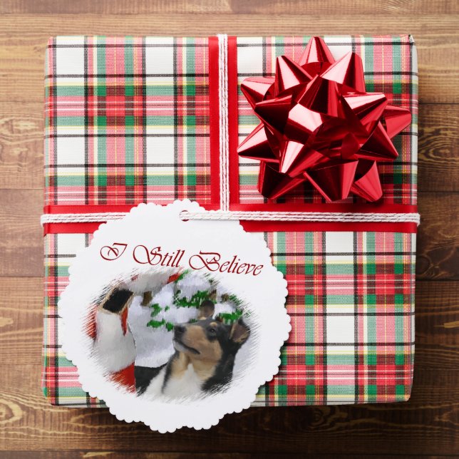 Smooth Collie Weihnachtspenden Ornament Karte (Insitu (Geschenk))