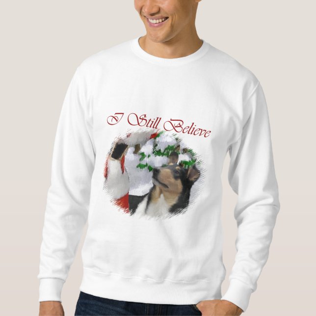 Smooth Collie Weihnachtspenden Sweatshirt (Vorderseite)