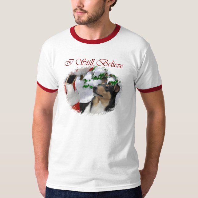 Smooth Collie Weihnachtspenden T-Shirt (Vorderseite)