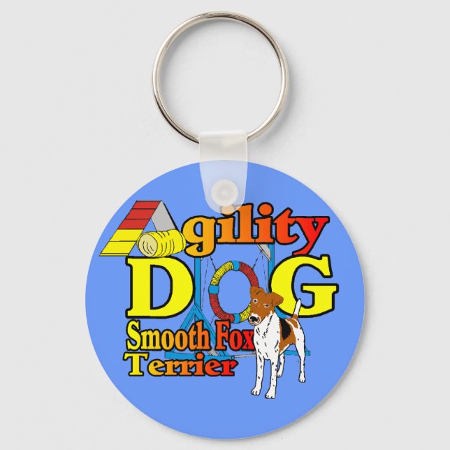 Smooth_Fox_Terrier_Agility Schlüsselanhänger (Vorderseite)