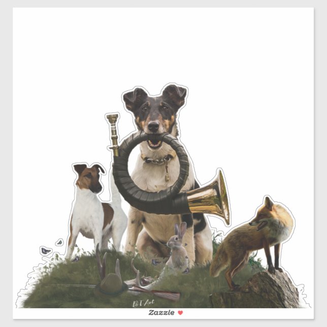 Smooth Fox Terrier Aufkleber (Blatt)