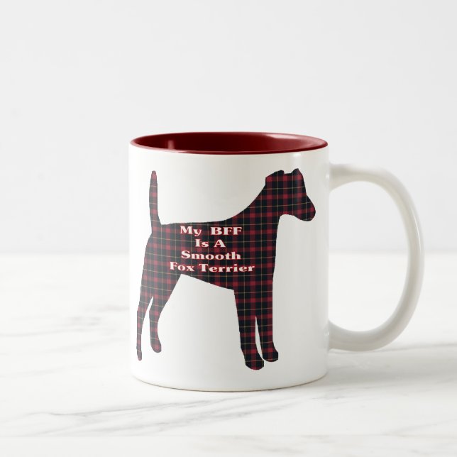 Smooth Fox Terrier BESTE FREUNDIN Geschenke Zweifarbige Tasse (Rechts)