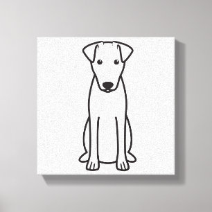 Smooth Fox Terrier Dog Cartoon Leinwanddruck