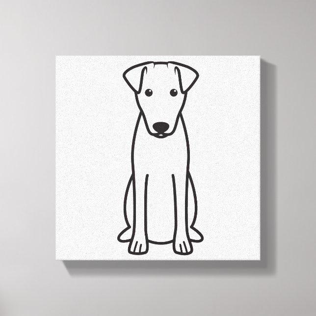 Smooth Fox Terrier Dog Cartoon Leinwanddruck (Vorderseite)