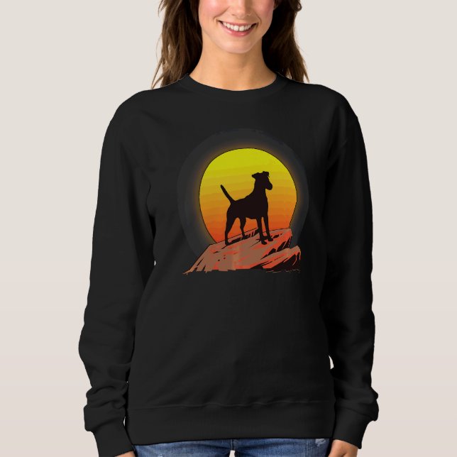 Smooth Fox Terrier Dog Sunrise Sweatshirt (Vorderseite)