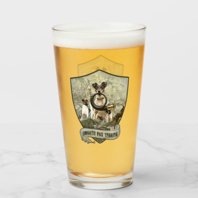 Smooth Fox Terrier Glas (Rückseite (gefüllt))