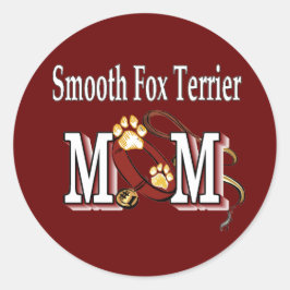 Smooth Fox Terrier MAMA Geschenke Runder Aufkleber