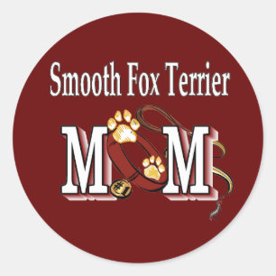 Smooth Fox Terrier MAMA Geschenke Runder Aufkleber