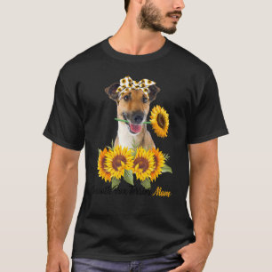 Smooth Fox Terrier Mama Sunflower Summer Dog Mama T-Shirt