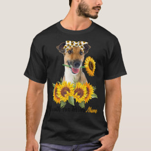 Smooth Fox Terrier Mama Sunflower Summer Dog Mama T-Shirt
