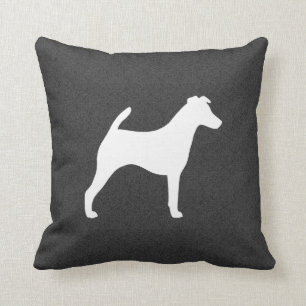 Smooth Fox Terrier Silhouette Kissen
