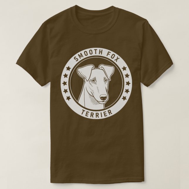 Smooth für Terrier Dog Portrait T-Shirt (Design vorne)