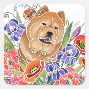 SMOOTH GARDEN PFAD - Chow-Aufkleber Quadratischer Aufkleber