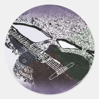 Smooth Jazz Guitar Runder Aufkleber