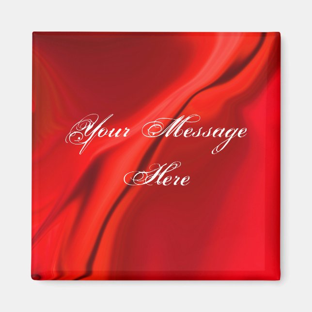 Smooth Red Design Magnet (Vorne)