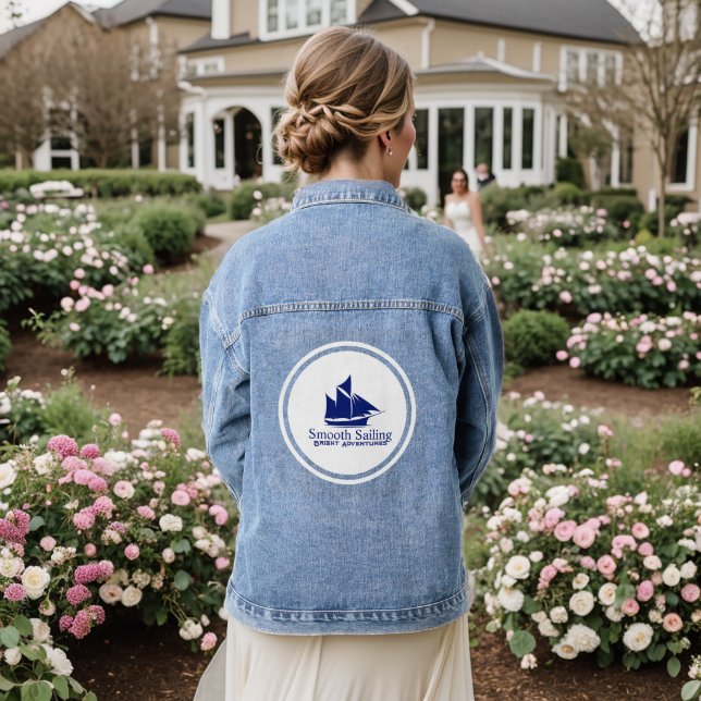 Smooth Sailing Denim: Abenteuerlust Jeansjacke (Hochzeit Rückseite)