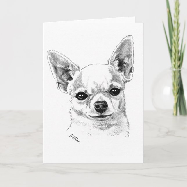 Smoothcoat chihuahua karte (Vorderseite)