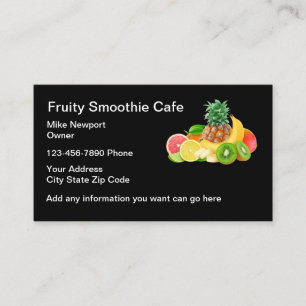 Smoothie Cafe Thema Modern Visitenkarte